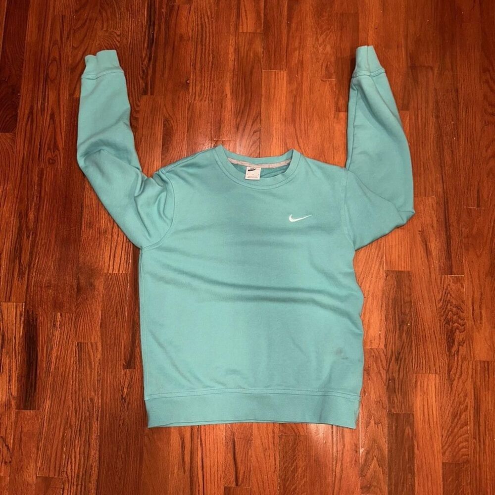 Nike Men's Blue and Green Jumper